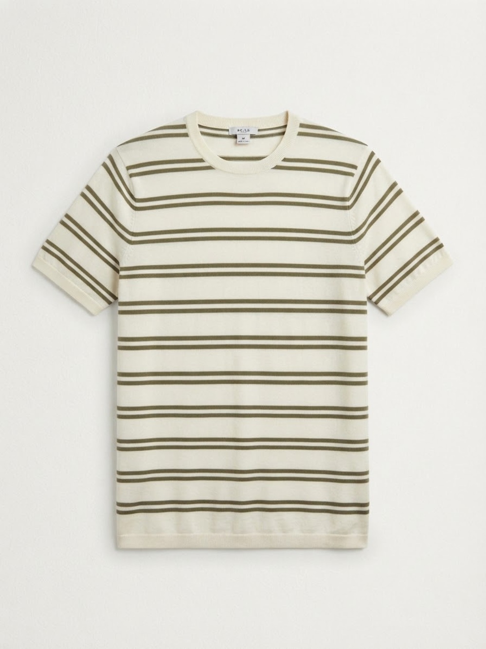 NWOT Ron Dorff Striped Cotton Short Sleeve Sweater
